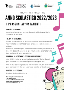 Avvio anno scolastico 22-23